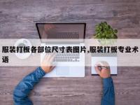 服装打板各部位尺寸表图片,服装打板专业术语